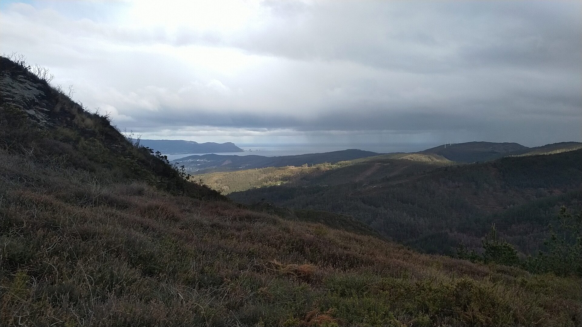 a ría de Ortigueira, desde o alto do km 10 aprox